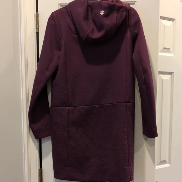 Lululemon Athletica Deep Purple Hooded Trench Coat - Picture 4 of 6